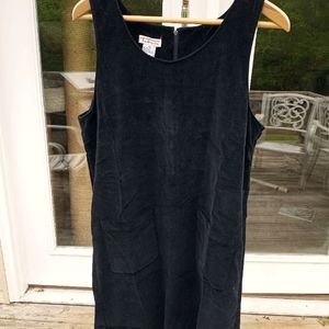 A New Arrival For Fall Talbots Black Midi Cotton Corduroy Jumper Dress Size 10